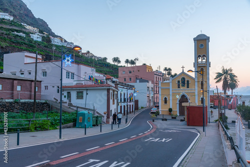 Our Lady of the Incarnation church at Hermingua at Vallehermoso municipality at La Gomera, Canary Islands, Spain photo