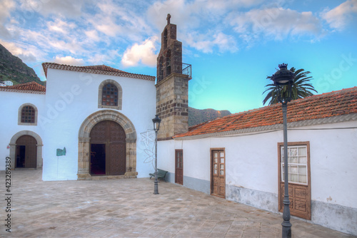 Convent of Apostle San Pedro at Hermingua at Vallehermoso municipality at La Gomera, Canary Islands, Spain photo