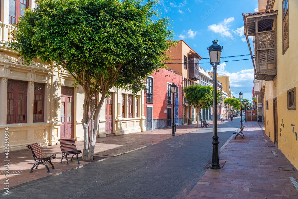 Fototapeta premium View of a street at San Sebastian de la Gomera, Canary Islands, Spain