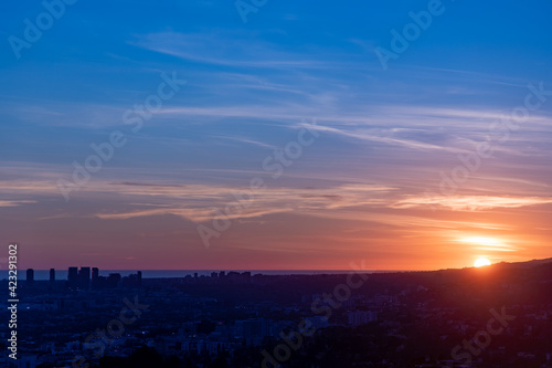 Sunrise in Los Angeles City 