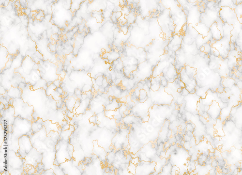 Gold marble. Luxurious white and silver texture background. Vector. Panoramic marble texture design for banner, invitation, wallpaper, headers, website, print advertisement, packaging design template.