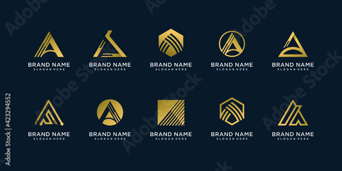 Golden logos design business