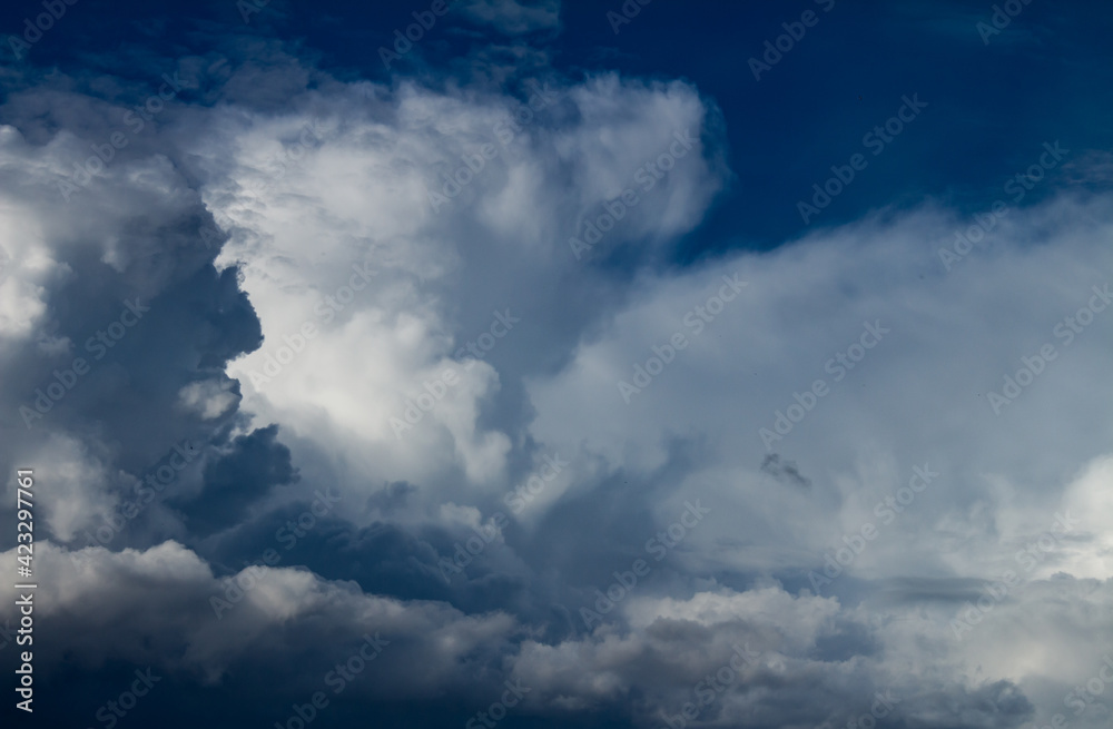 Incredible fluffy clouds called cumulus. Large clouds of water in the form of steam. Incredible fluffy clouds called cumulus. Large clouds of water in the form of steam.