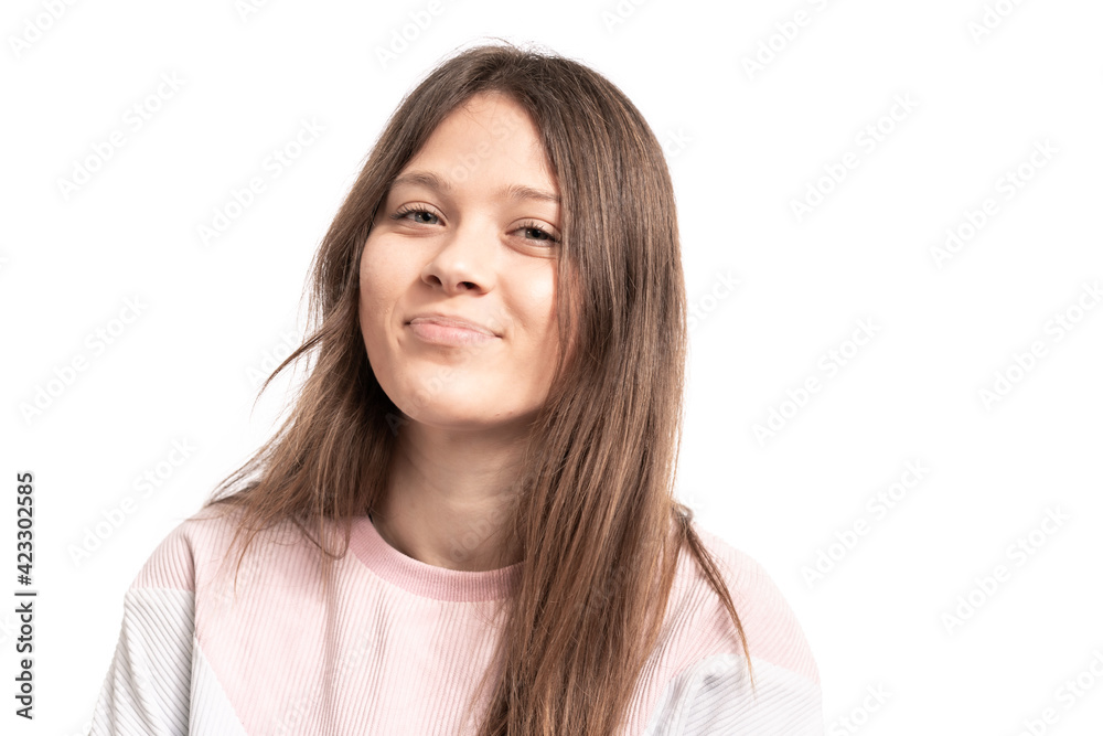Beautiful young woman posing, wearing pink Beautiful young woman posing, wearing pink