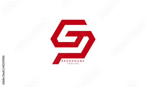 Alphabet letters Initials Monogram logo GP, PG, G and P