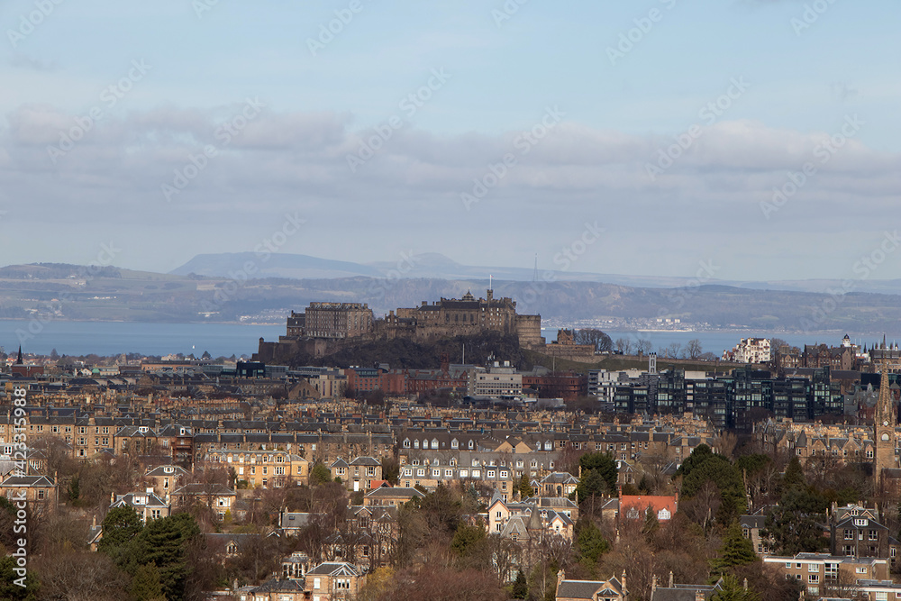 Edinburgh Castle view from Braid Hills