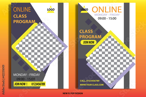 New flayer design for online learning classes 