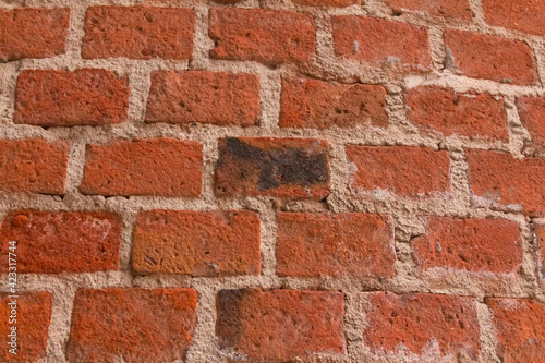 old brick wall with beige lines engineering background