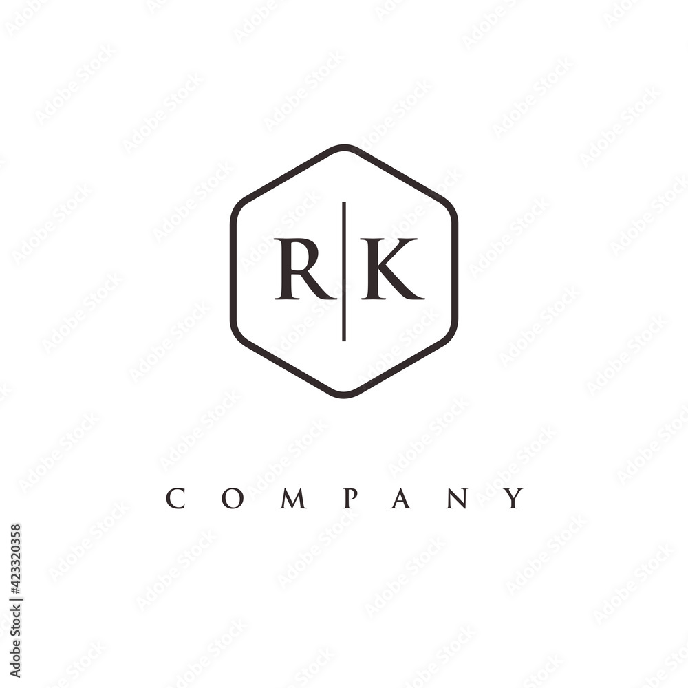 initial RK logo design vector initial RK logo design vector