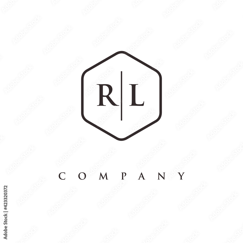 initial RL logo design vector initial RL logo design vector