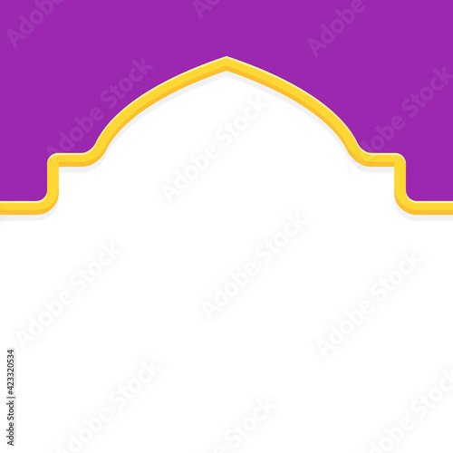 Islamic decoration vector design mosque dome shape for banner frames, posters, flayers, posts, etc.