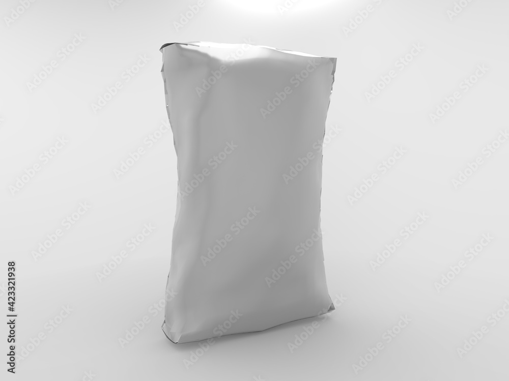 Fototapeta premium white paper bag isolated
