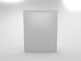 blank white sachet on white background