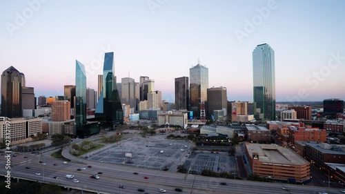 Dallas Skyline Sunset Timelapse