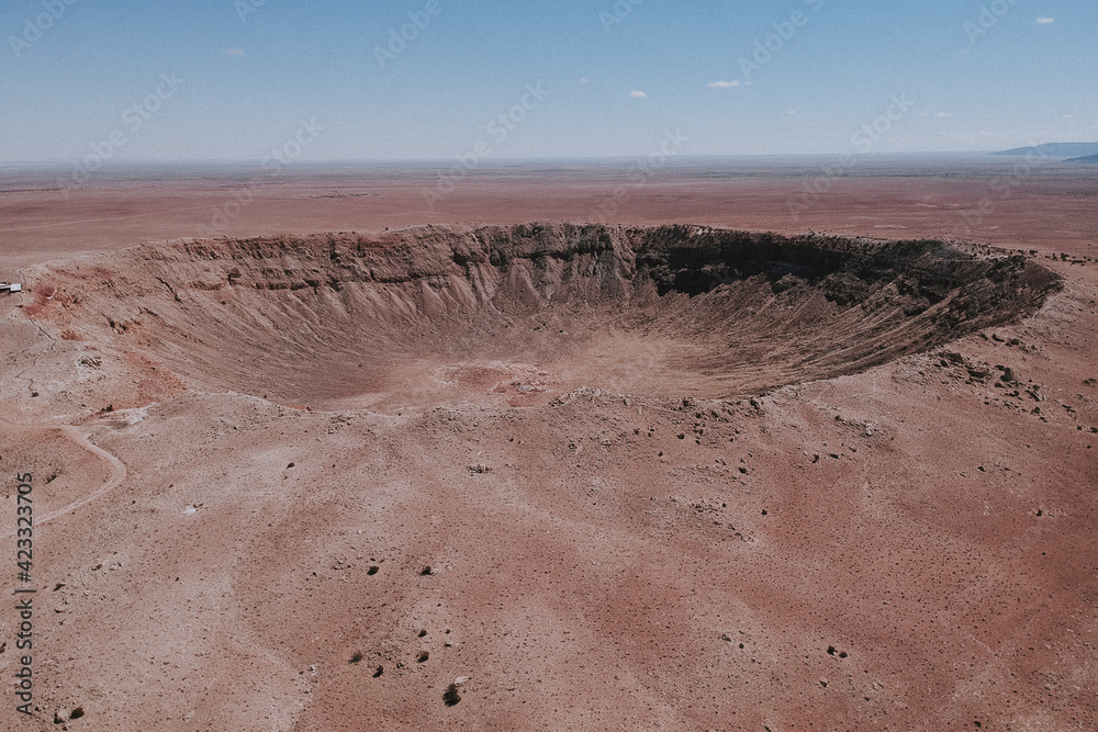 meteor crater out in Arizona - obrazy, fototapety, plakaty 