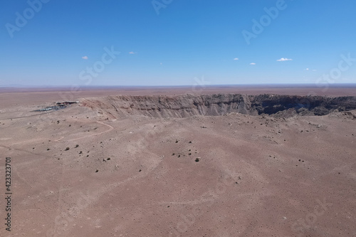 Canvas Print meteor crater out in Arizona