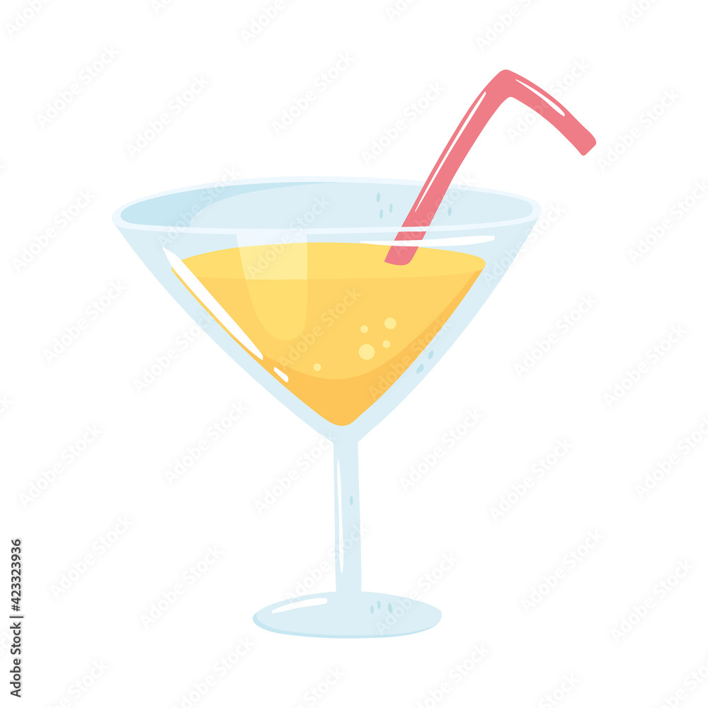 cocktail with straw