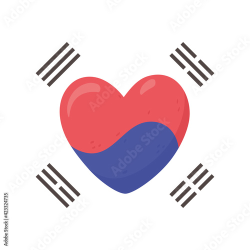 korean flag heart