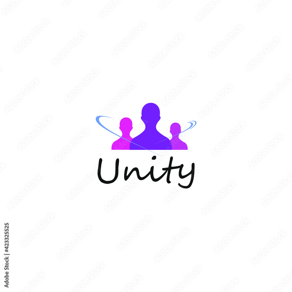 a few people icons and the unity sentence below it a few people icons and the unity sentence below it