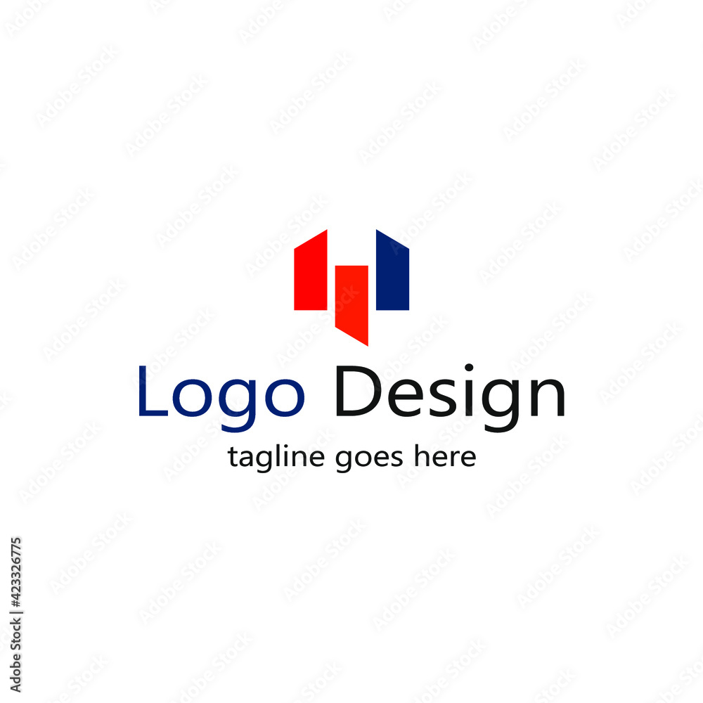 logo three tapered squares at the ends in various colors logo three tapered squares at the ends in various colors