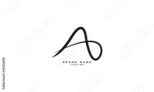 AB, BA, Abstract initial monogram letter alphabet logo design