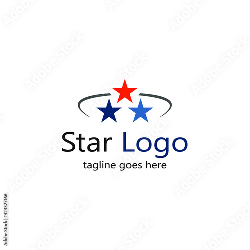Free Download blue and orange three stars logo image - GFXLoad