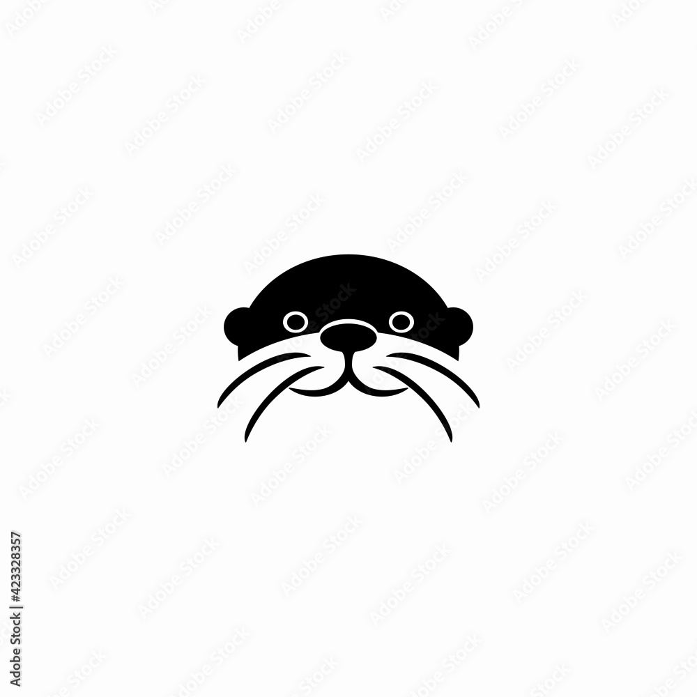 Obraz premium otter logo icon design vector illustration