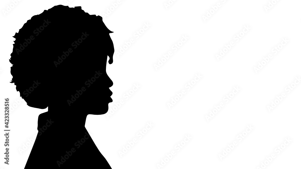 Afro profile girl