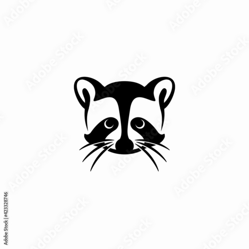 racoon sport icon logo vector illustration
