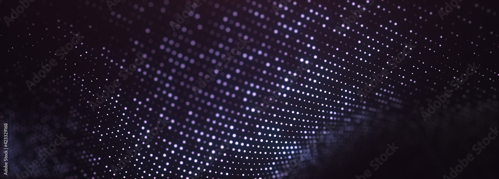 Abstract technology big data background concept. 3D rendering of a ...