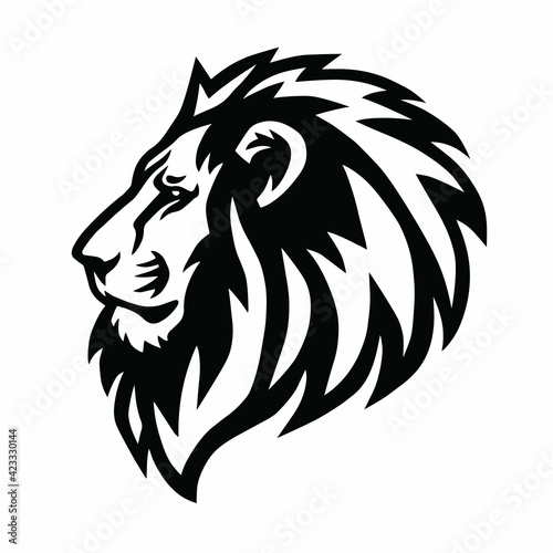 Wild Lion Head Logo Vector Icon Mascot Design 