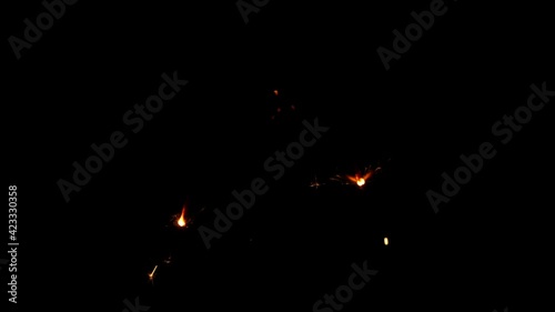 Wallpaper Mural Slow motion sparkler lights explosion on black background, fireworks sparkling Torontodigital.ca