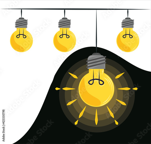 hanging light bulbs