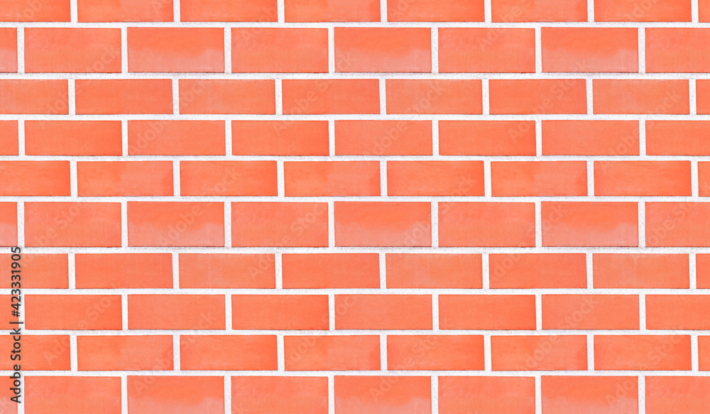 Naklejka premium orange brick wall pattern, seamless pattern