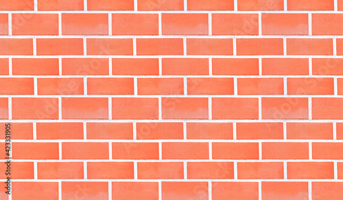 orange brick wall pattern, seamless pattern © missisya