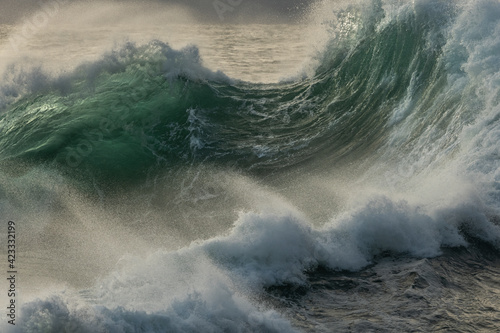 Huge waves at sunset, Sydney Australia