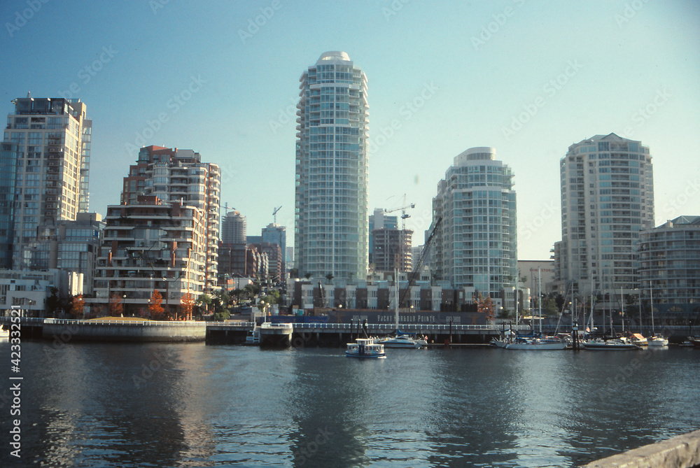 View of condo's by the waterfront, opposite Granville Island