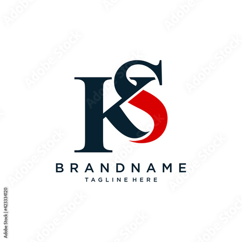 Alphabet letters Initials Monogram logo KS.Illustration vector