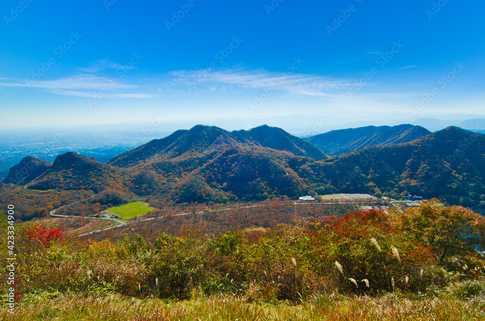 The viewpoint of Mt. Haruna in Gunma prefecture, Kanto, Japan.
