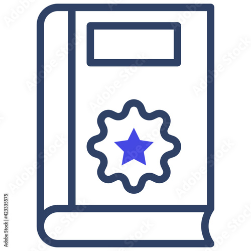 A creative design vector of handbook icon