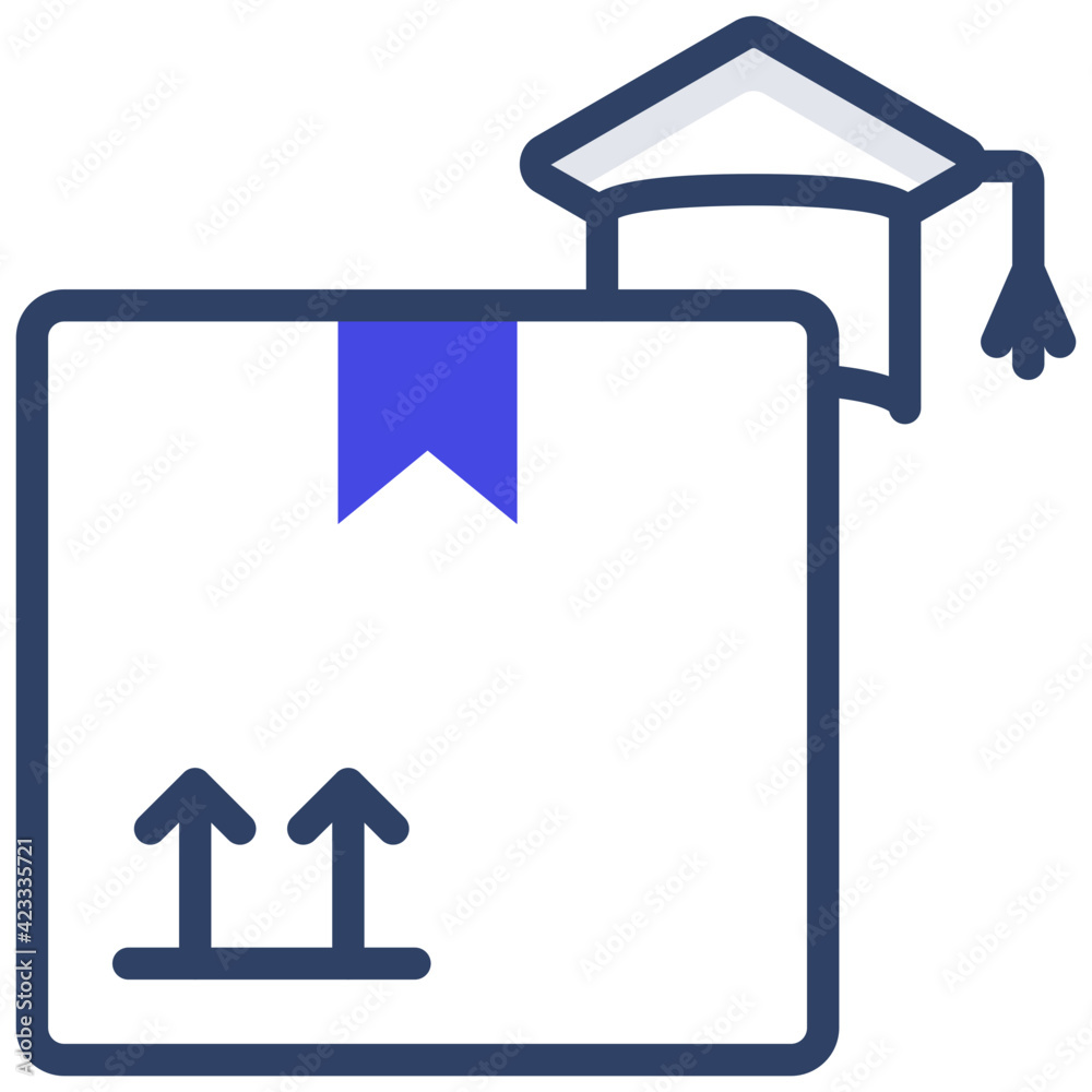 Modern design icon of logistic education Modern design icon of logistic education