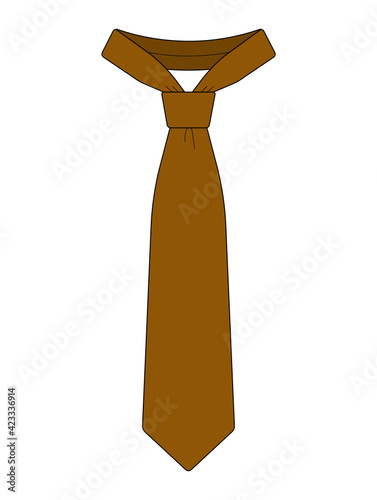 Men’s necktie template vector illustration