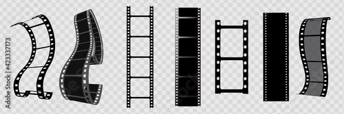 Cinema vector template. Movie reel frame. Film stip.