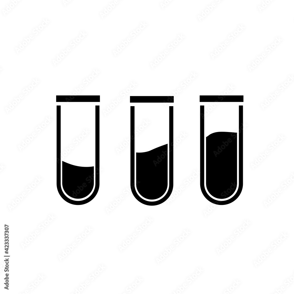 Test tube icon and illustartion On white Background Test tube icon and illustartion On white Background