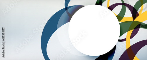 Ring geometric shapes, o letter repetition wallpaper. Abstract background for business or technology presentations, internet posters or web brochure covers