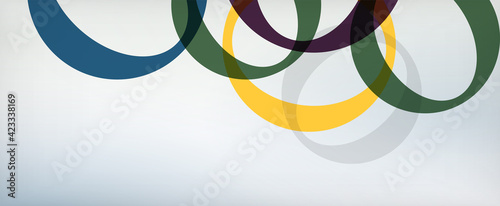 Ring geometric shapes, o letter repetition wallpaper. Abstract background for business or technology presentations, internet posters or web brochure covers