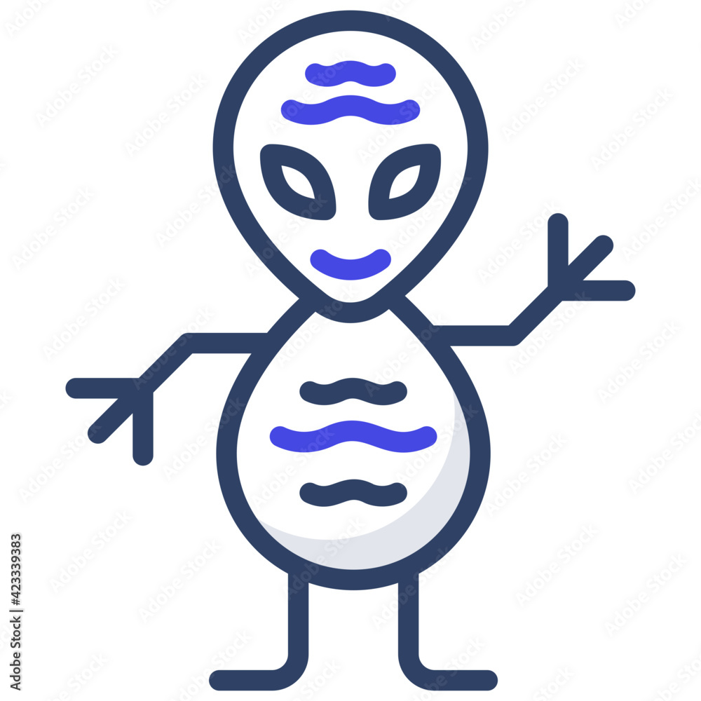 Space alien icon design vector of space avatar Space alien icon design vector of space avatar