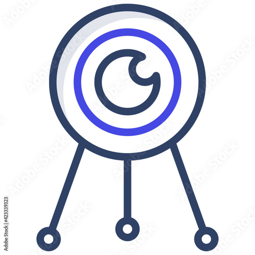 Flat vector design of sputnik icon 