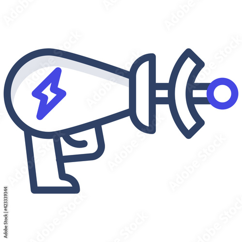 Flat design of blaster gun