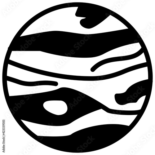 Trendy icon design of jupiter vector of planetary system